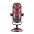 Classic Vintage Microphone for Professional Audio Recording Broadcast Royalty Free Stock Photo