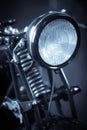 Classic vintage motorcycle headlight Royalty Free Stock Photo