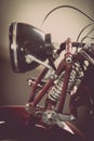 Classic vintage motorcycle headlight Royalty Free Stock Photo