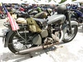Classic and vintage motorcycle from World War 2 era. The motorcycle nicely restored to the original condition.