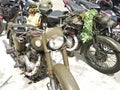 Classic and vintage motorcycle from World War 2 era. The motorcycle nicely restored to the original condition.