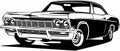 Classic vintage retro american legendary car Chevrolet Impala Royalty Free Stock Photo