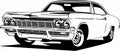 Classic vintage retro american legendary car Chevrolet Impala Royalty Free Stock Photo