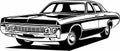 Classic vintage retro american legendary car Dodge