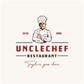 Classic Vintage retro Chefs for Restaurant Cafe Bar Logo design