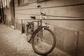 Classic vintage retro city bicycle Royalty Free Stock Photo