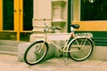 Classic vintage retro city bicycle Royalty Free Stock Photo