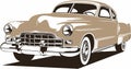 Classic vintage retro legendary American car Cadillac Coupe Royalty Free Stock Photo