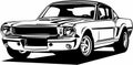 Classic vintage retro legendary American car Ford Mustang Shelby