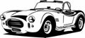 Classic vintage retro legendary American muscle car AC Cobra