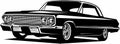 Classic vintage retro legendary American muscle car Chevrolet Impala