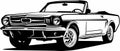 Classic vintage retro legendary American muscle Ford Mustang Cabrio Royalty Free Stock Photo