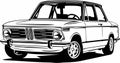 Classic vintage retro legendary car BMW 2002 Royalty Free Stock Photo