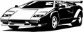 Classic vintage retro legendary Italian Sport Car Lamborghini Countach