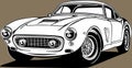 Classic vintage retro new custom sport car Ferrari