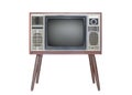 Classic Vintage Retro Style old television isolated on white background Royalty Free Stock Photo
