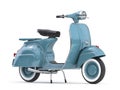 Classic vintage scooter, motor bike or moped isolated on whte Royalty Free Stock Photo