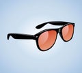 Classic Vintage Sunglasses Realistic Isolated Vector Illustration Classic Vintage Sunglasses Realistic Isolated Vector