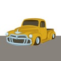 Classic vintage truck vector illustration flat style Royalty Free Stock Photo