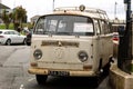 Classic vintage Volkswagen Transporter camper van at Torquay English Riviera Devon England UK May 29 2021 Royalty Free Stock Photo