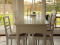 Classic Vintage White Painted Dining Table Room Royalty Free Stock Photo