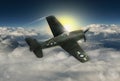 Classic vintage World War 2 US fighter plane