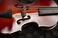 Classic violin on black background. Royalty Free Stock Photo