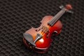Classic violin on black background. Royalty Free Stock Photo