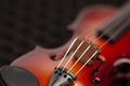 Classic violin on black background. Royalty Free Stock Photo
