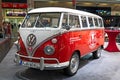 Classic Volkswagen T1 van at the IAA Mobility 2021 motor show in Munich, Germany - September 6, 2021