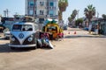 A classic Volkswagen Van full with surf boards