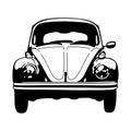 Classic VW beetle front view stencil Royalty Free Stock Photo