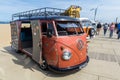 Classic VW kombi van at the beach Royalty Free Stock Photo