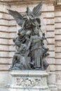 Classic wall statues in Buda Castle, Budapest