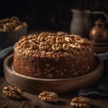 Classic walnut cake