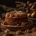 Classic walnut cake