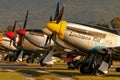 Classic war airplanes ready for the airshow