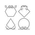 Classic wedding monograms set collection