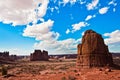 Classic Western Landscape in Arches National Park,Utah Royalty Free Stock Photo