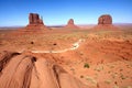 The Classic Western Landscape in Monument Valley ,Utah Royalty Free Stock Photo