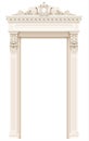 Classic white architectural door facade frame Royalty Free Stock Photo