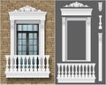 Classic white architectural door facade frame Royalty Free Stock Photo