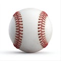 classic white baseball with red stitching Royalty Free Stock Photo