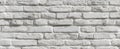 The classic white brick wall design with rustic texture and minimalistic appeal. AI generated image Royalty Free Stock Photo