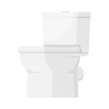 Classic white ceramic plumbing toilet isometric vector illustration bathroom equipment furniture
