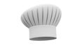 Classic white chef hat with pleated design and flat brim Royalty Free Stock Photo