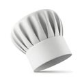White Chef\'s Hat Toque Blanche Isolated on a White Background chef hat cooking Royalty Free Stock Photo