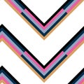 Classic white chevron shape seamless pattern print Royalty Free Stock Photo