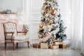 Classic white christmas interior