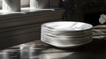 Classic White Crockery: Explore Our Elegant Ceramic Collection for Your Home Royalty Free Stock Photo